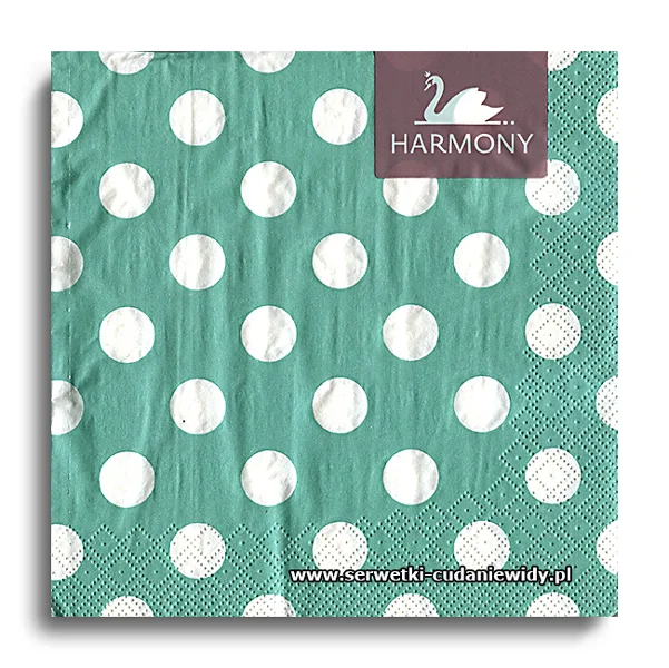1725PACZKA Polka Dots Turquoise