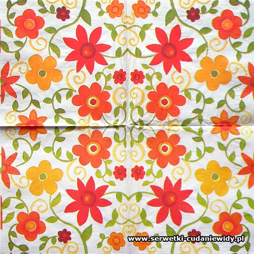 1854 Tangerine Flowers