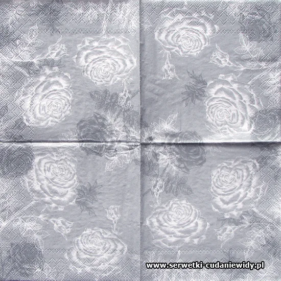 1917 Etching Roses Grey