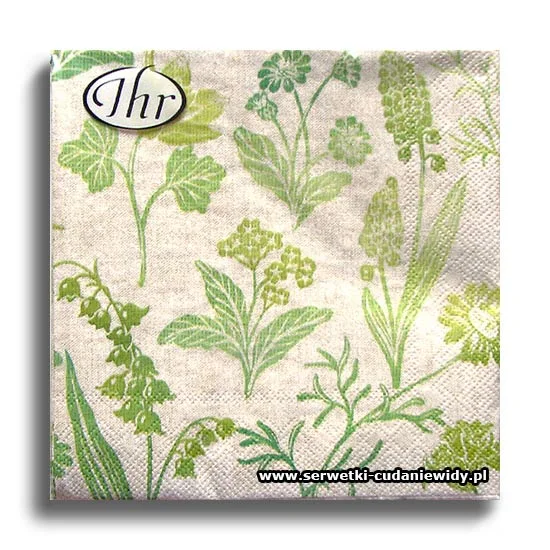 1963PACZKA Linen Flowers Green