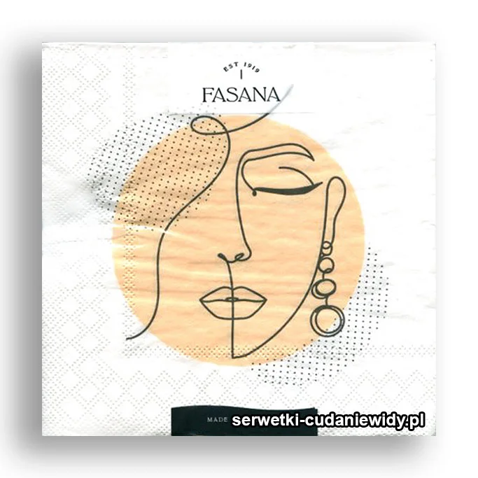 1965PACZKA Abstrakcja Twarz