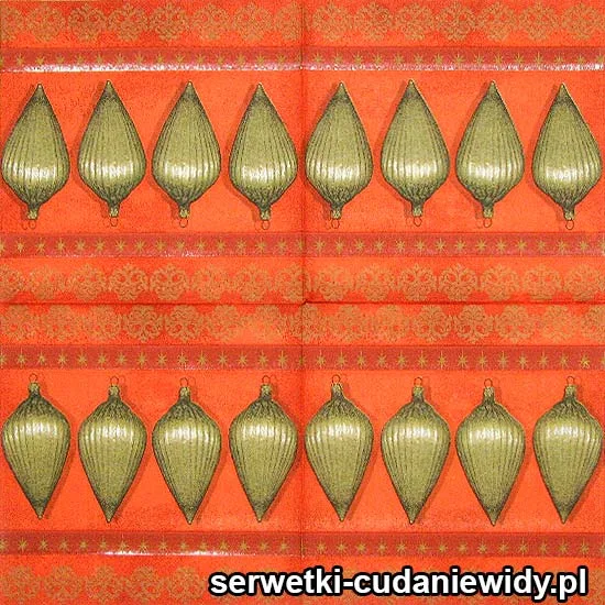 2270 Świąteczne Bombki Stare Złoto