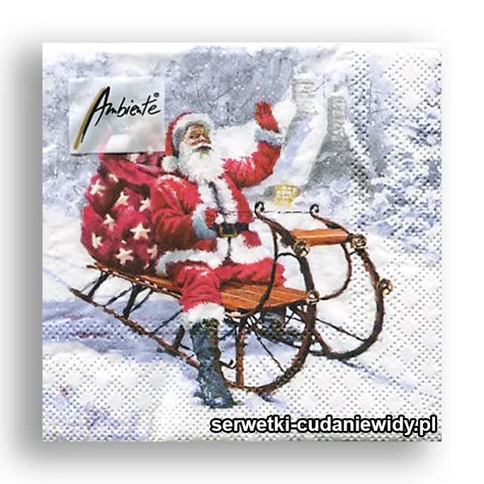 2835PACZKA Mikołaj Na Saniach