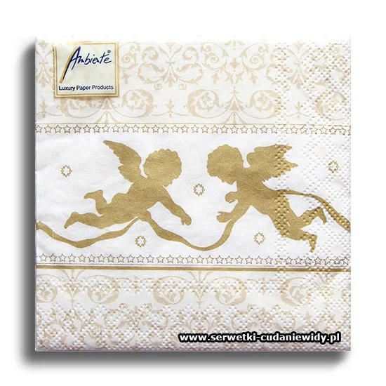 3021PACZKA Angels Silhouette Gold