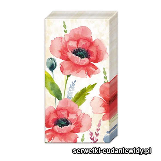 3429PACZKA Maki Malowane