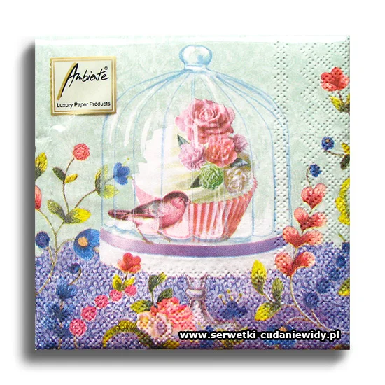 3502PACZKA Cupcake In Glass Bell