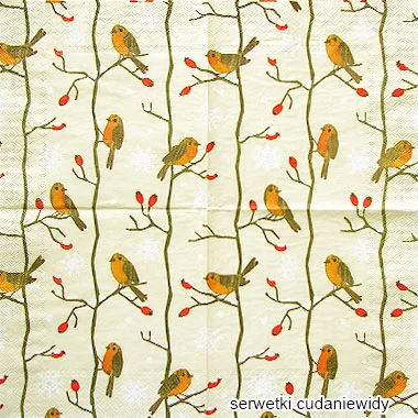 3703 Little Red Robin Cream