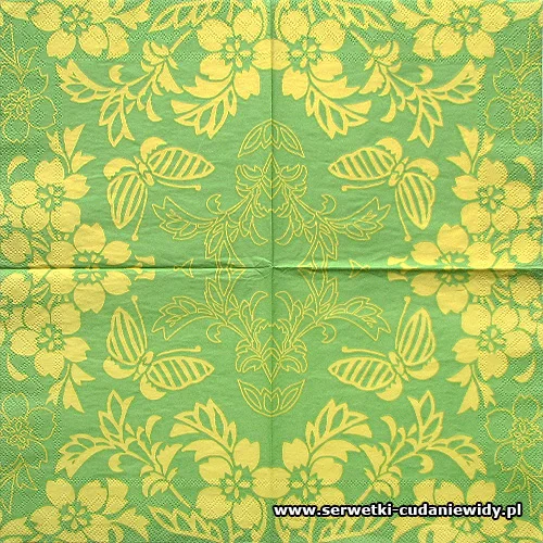 4273 Green Ornament Yellow