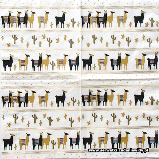 4898 Trendy Black And Gold Lamas