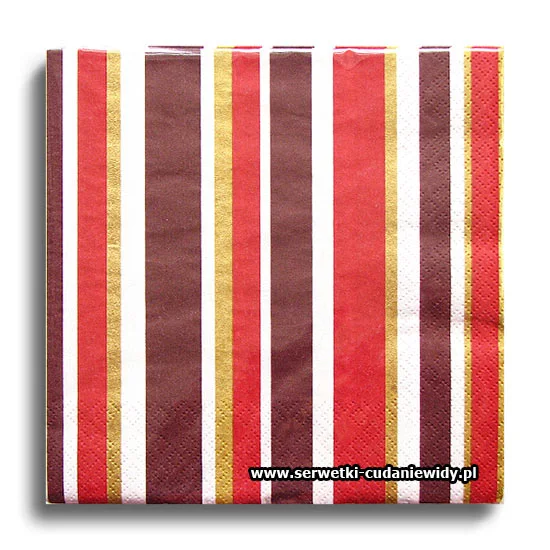4908PACZKA Brown Red Stripes