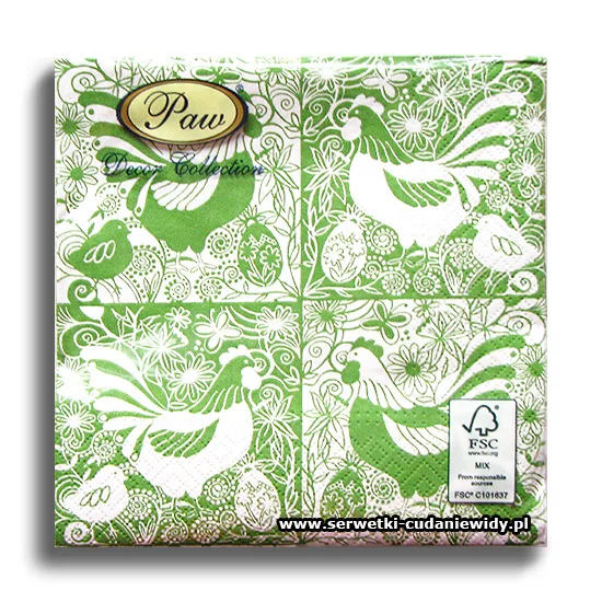 4947PACZKA Easter Birds Green