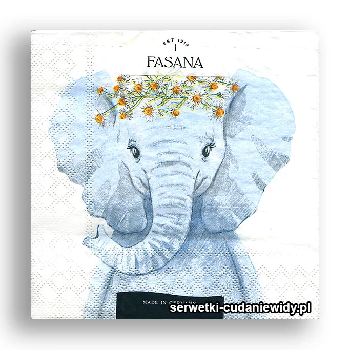 5950PACZKA Słoń W Rumiankach