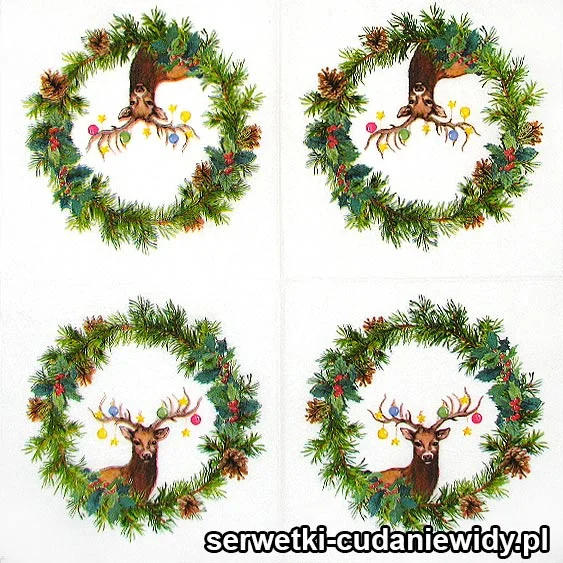 5984 Christmas Wreath With Deer