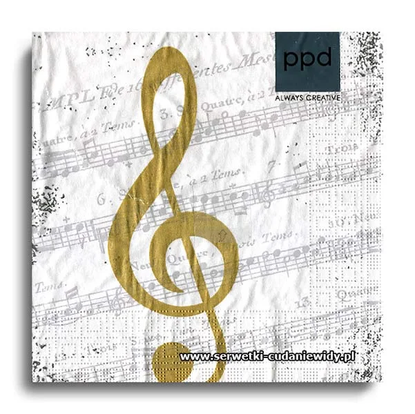 6035PACZKA I Love Music Gold