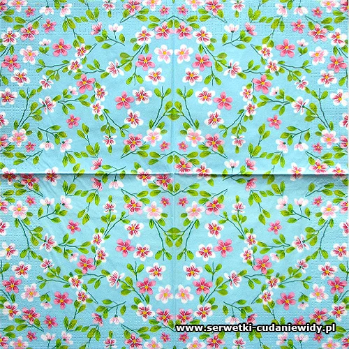 6082 Tropical Flowers Blue
