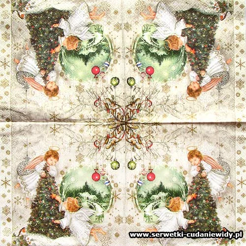 6431 Two Angels And Christmas Tree