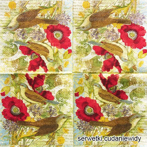 66532 Red Poppy Sparrow