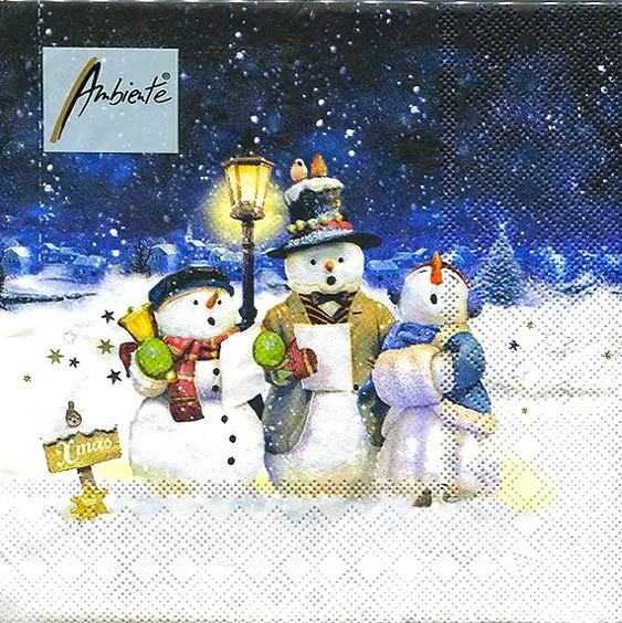 6727PACZKA Śnieżne Trio SERWETKI PACZKA 20 szt