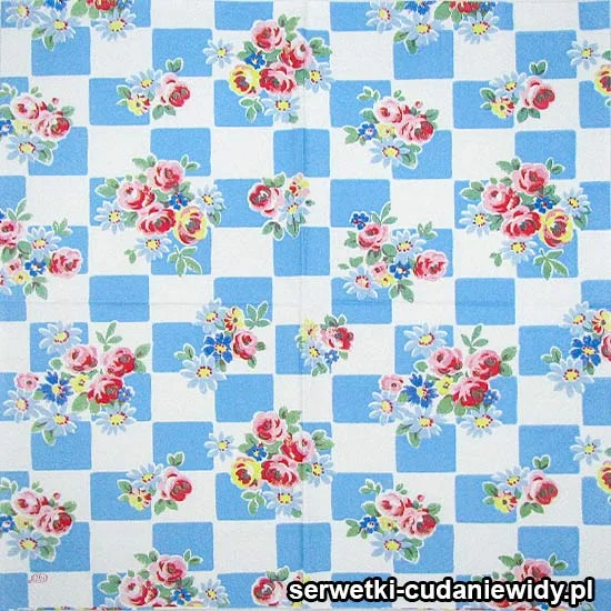 7106 Roses On Patter Blue