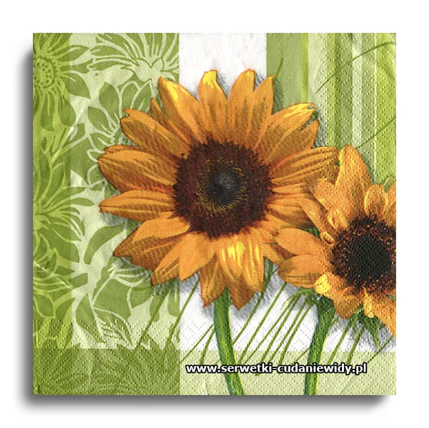 7118PACZKA Sunflower On Green