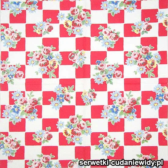 7128 Roses On Pattern Red