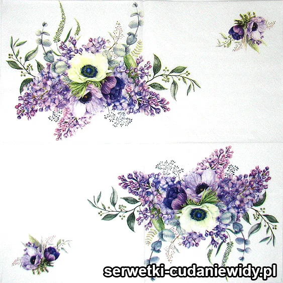 7232 Piękny Bukiet Z Bzem I Anemonem