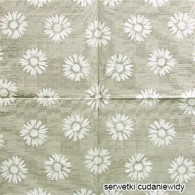 7330 Fashion Daisies Taupe White