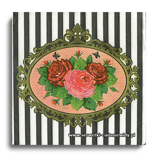 7446PACZKA Roses And Stripes