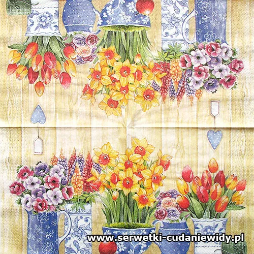 7456 Macetas Con Flores Primavera