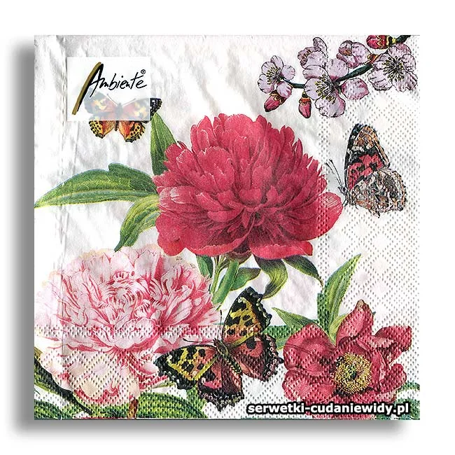 7687PACZKA Peonie I Motyle