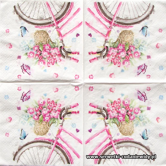 7717 Pink Bicycle With Basket