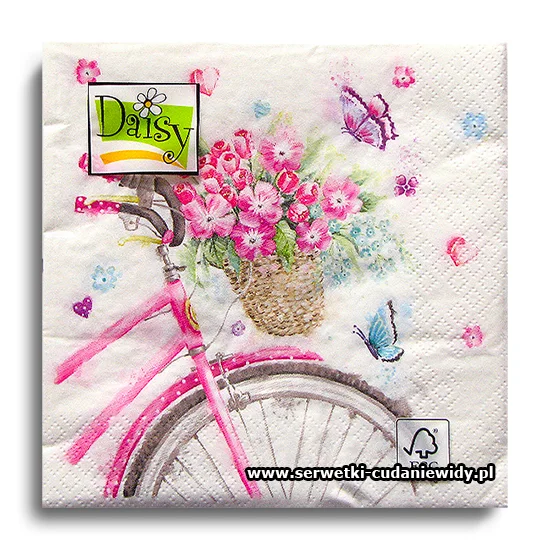7717PACZKA Pink Bicycle With Basket