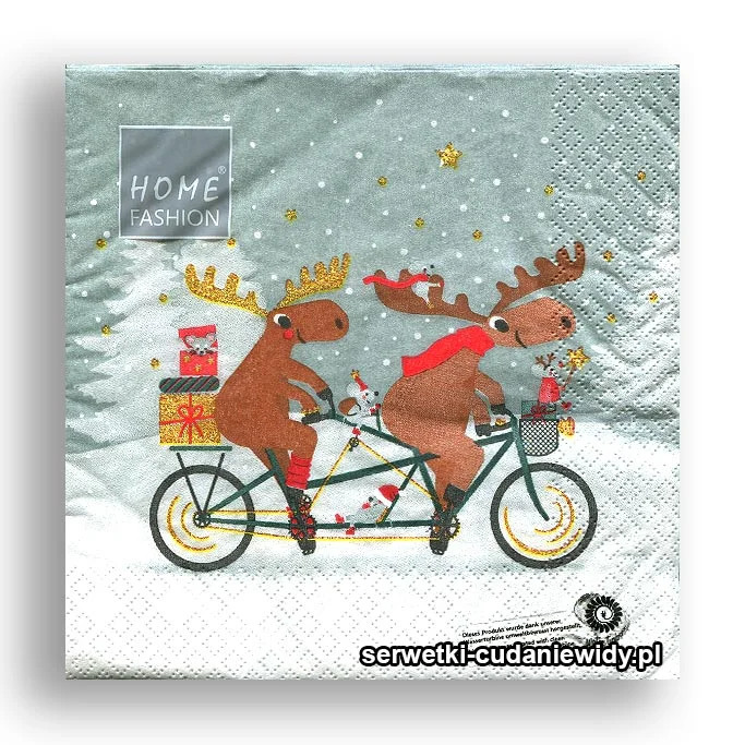 7847PACZKA Łosie Na Rowerze