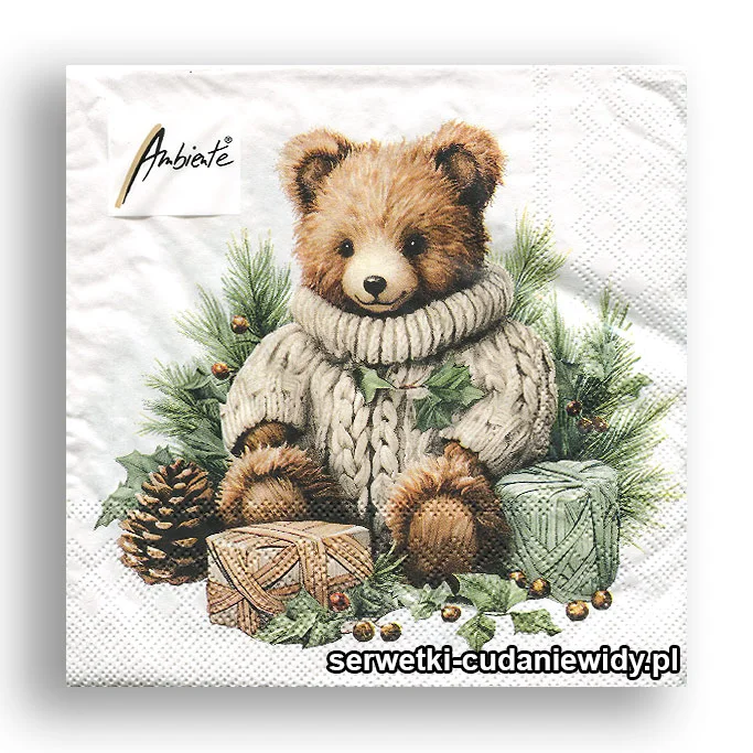 7891PACZKA Miś W Sweterku