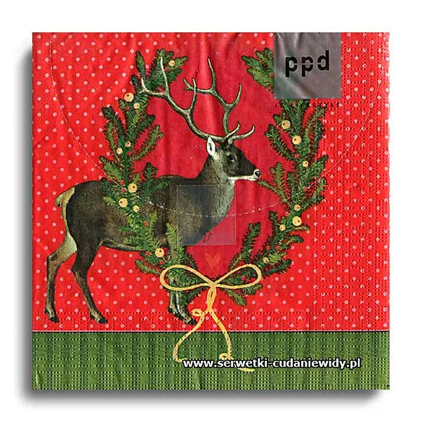 8065PACZKA Festive Deer Traditional
