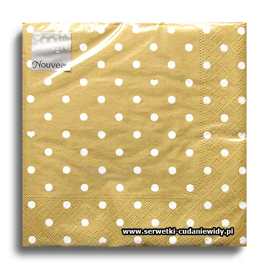 8193PACZKA Heart And Dots Gold