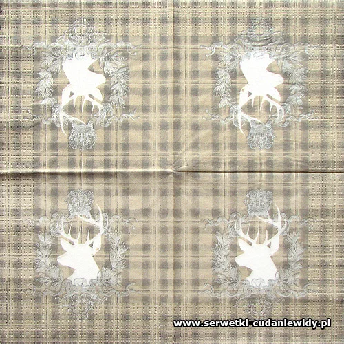 8271 Luxe Lodge Deer Taupe White