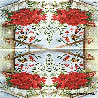 8499 Basket In Poinsettia
