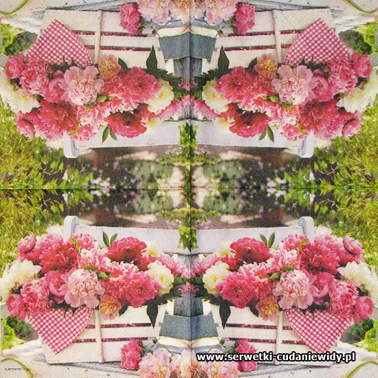 8640 Peonies In Basket