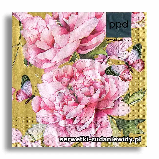8771PACZKA Peonie I Motyle