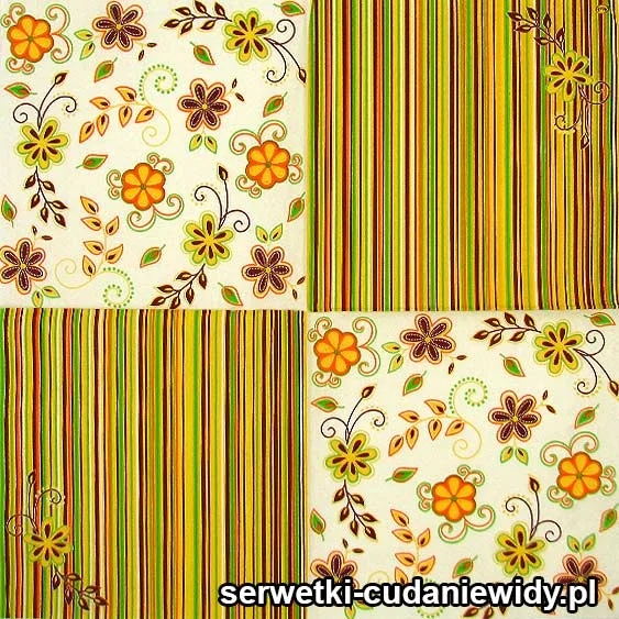 88344 Kwiaty I Paski