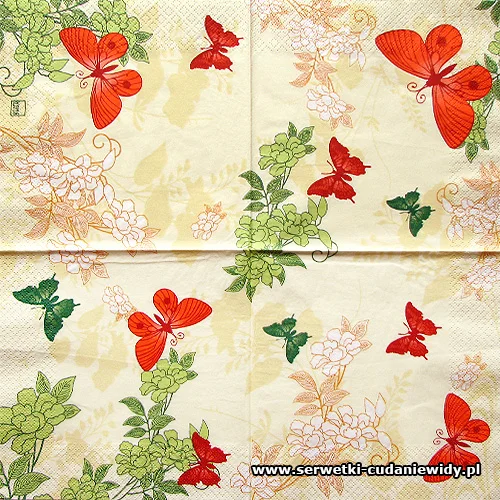 9004 Three Buterflies Orange