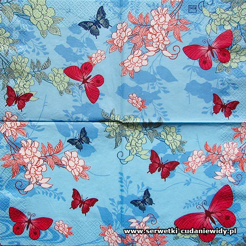 9005 Three Buterflies Blue