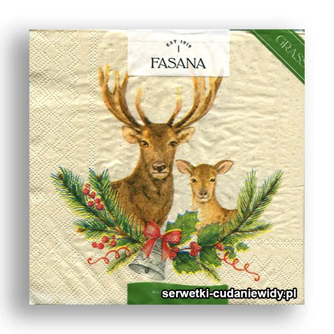 9135PACZKA Para Jeleni Świątecznych