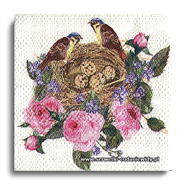 9140PACZKA Roses With Birds