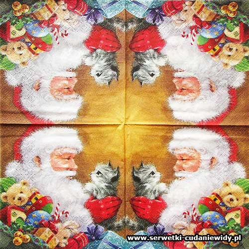 9293 Santa With Kitten