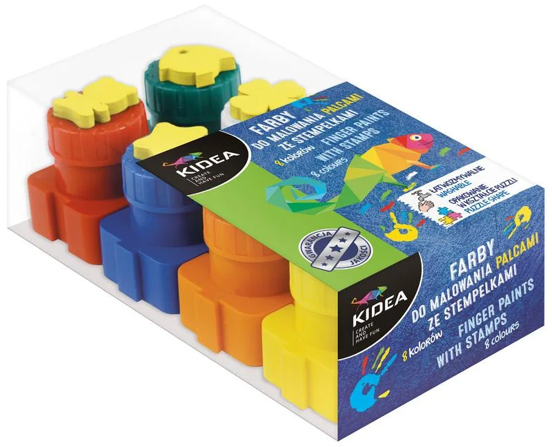 DRF068937 Farby Do Malowania Palcami Ze Stempelkami 8 Szt