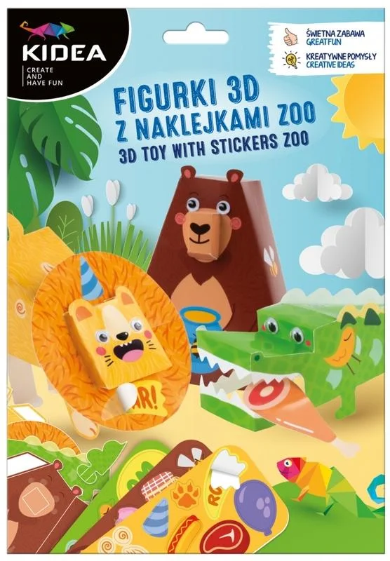 DRF104536 Figurki 3D Z Naklejkami Zoo