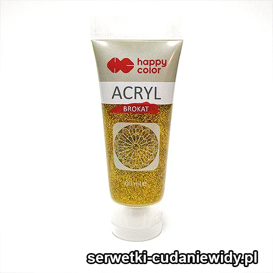 ME1540 Brokat Akrylowy Złoty