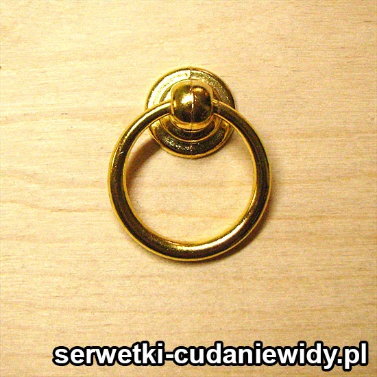 OKU514 Rączka Mosiężny Do Szkatułki Złota